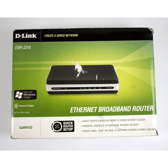 D-Link EBR-2310 4-Port 10/100 Wired Ethernet Broadband Router - Picture 1 of 3